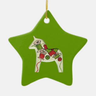 Ornamento de Navidad de Caballo Scoser Quilt Dala