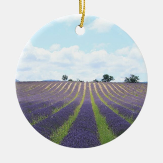 Ornamento de Navidad de campo Lavender (Frente)