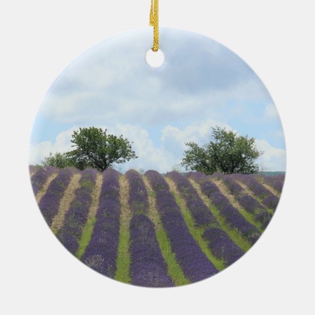 Ornamento de Navidad de campo Lavender (Atrás)
