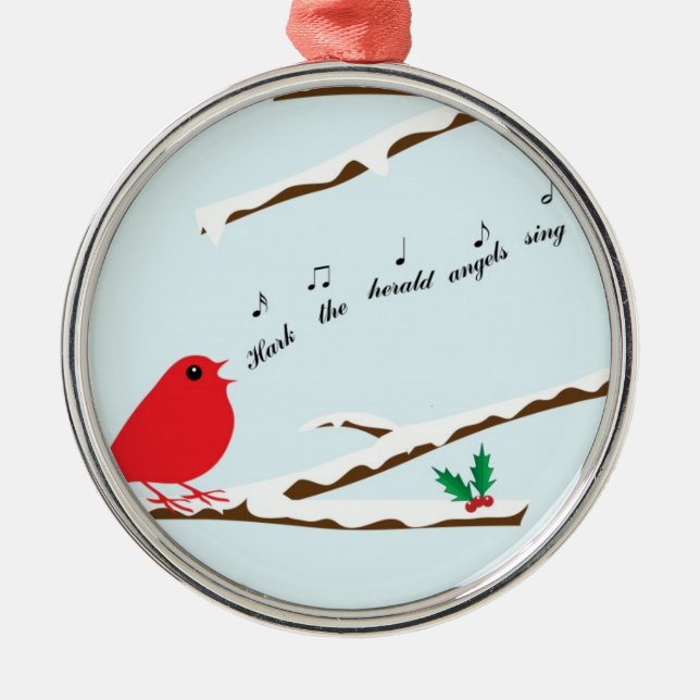 Ornamento de Navidad de Cardinal Song Premium (Frente)
