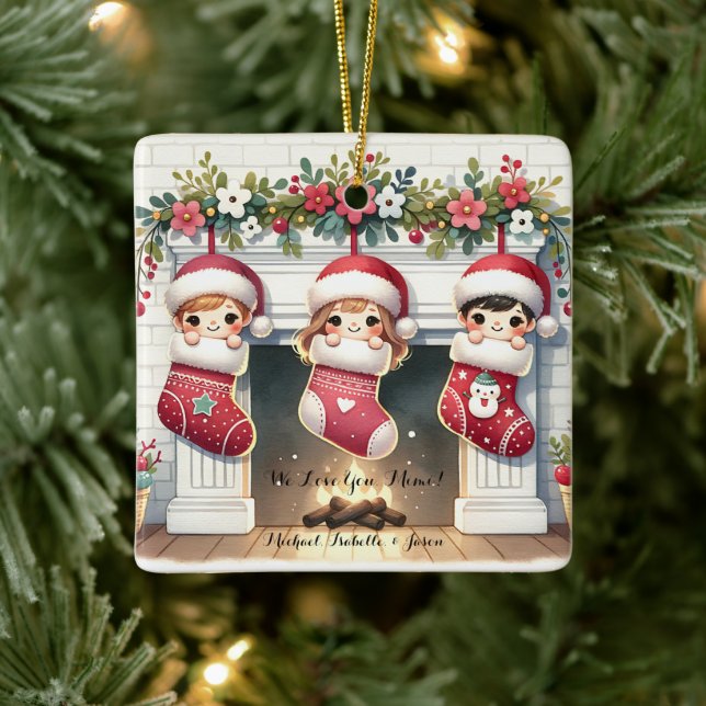 Ornamento De Navidad De Cerámica Personalizado Cut (Árbol)