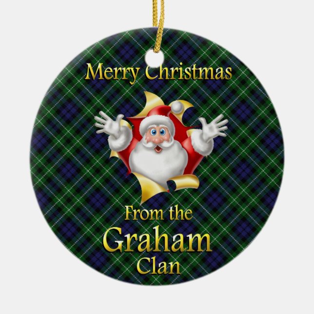 Ornamento de Navidad de Clan Graham en Escocia (Frente)