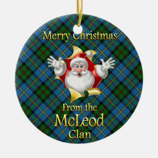 Ornamento de Navidad de Clan McLeod de Escocia (Frente)