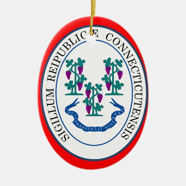 Ornamento de Navidad de Connecticut* (Frente)