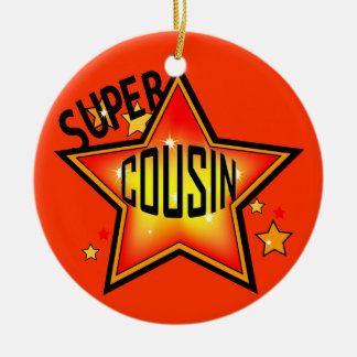Ornamento de Navidad de Cousin Super Star