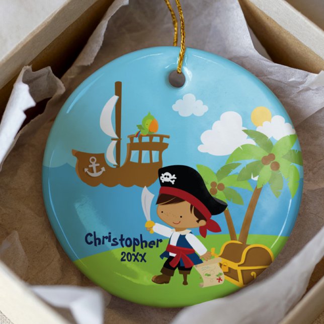 Ornamento de Navidad de Cute Boy Pirate (Subido por el creador)