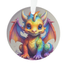 Ornamento de Navidad de Cute Dragon
