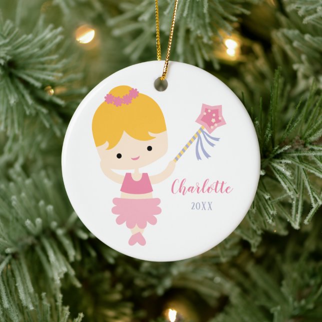 Ornamento de Navidad de Cute Little Ballerina (Árbol)