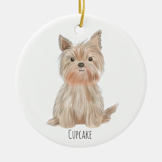 Ornamento de Navidad de Cute Puppy (Frente)