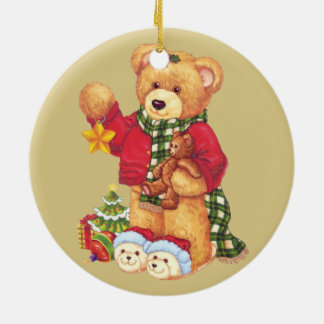 Ornamento de Navidad de Cute Teddy Bear