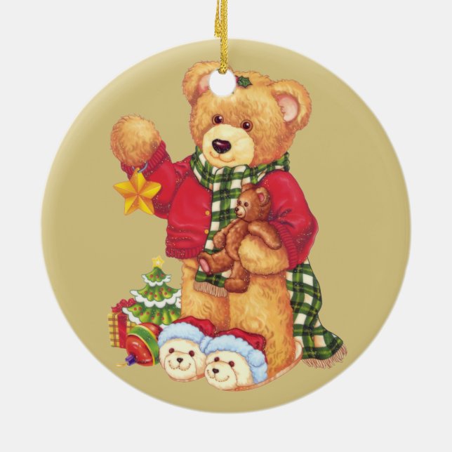 Ornamento de Navidad de Cute Teddy Bear (Atrás)