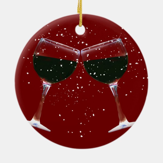 Ornamento de Navidad de Cute Wine Country (Atrás)