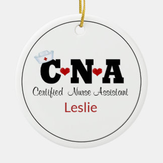 Ornamento de Navidad de Enfermería CNA personaliza