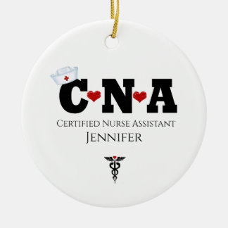 Ornamento de Navidad de Enfermería CNA personaliza