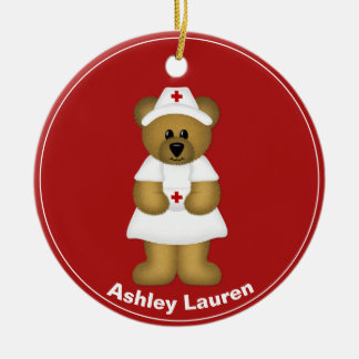 Ornamento de Navidad de Enfermero Personalizado
