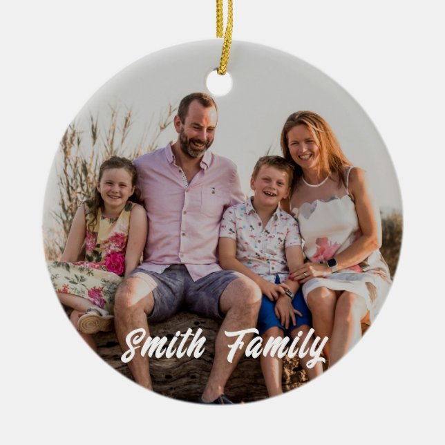 Ornamento de Navidad de foto personalizado - Keeps (Frente)