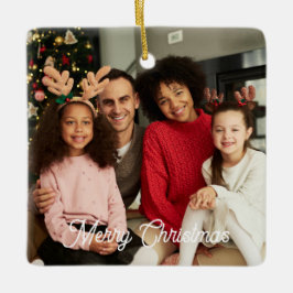 Ornamento de Navidad de fotos familiares personali