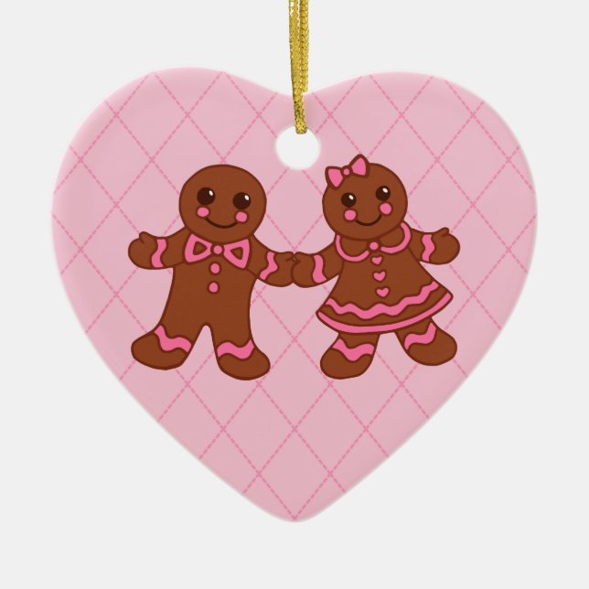 Ornamento de Navidad de Gingerbread (Frente)