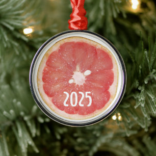 Ornamento de Navidad de Grapefruit Slice