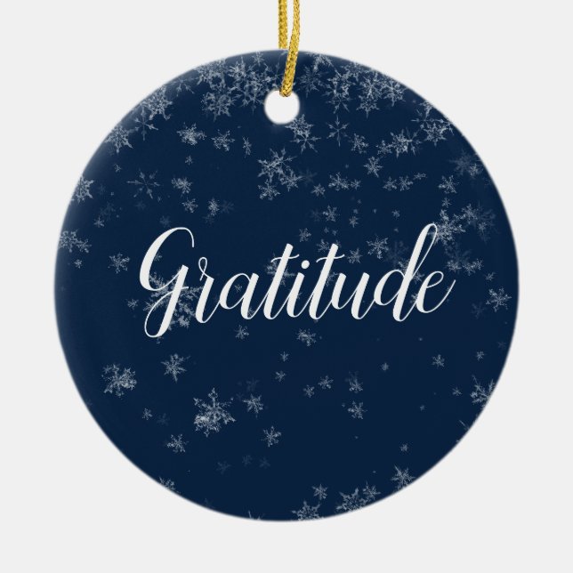 Ornamento de Navidad de Gratitud (Frente)