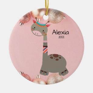 Ornamento de Navidad de Gray Gray Cute