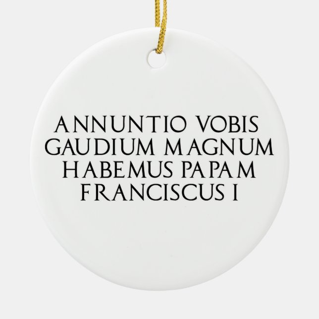 Ornamento de Navidad de Habemus Papum (Frente)