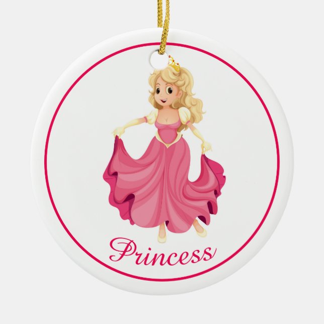 Ornamento de Navidad de la Princesa (Frente)