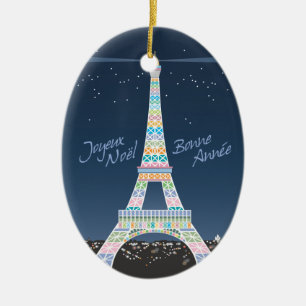 Ornamento de Navidad de la torre Eiffel