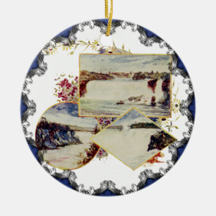 Ornamento de Navidad de las Cataratas del Niágara