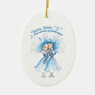 Ornamento de Navidad de las hermanas por Heather F