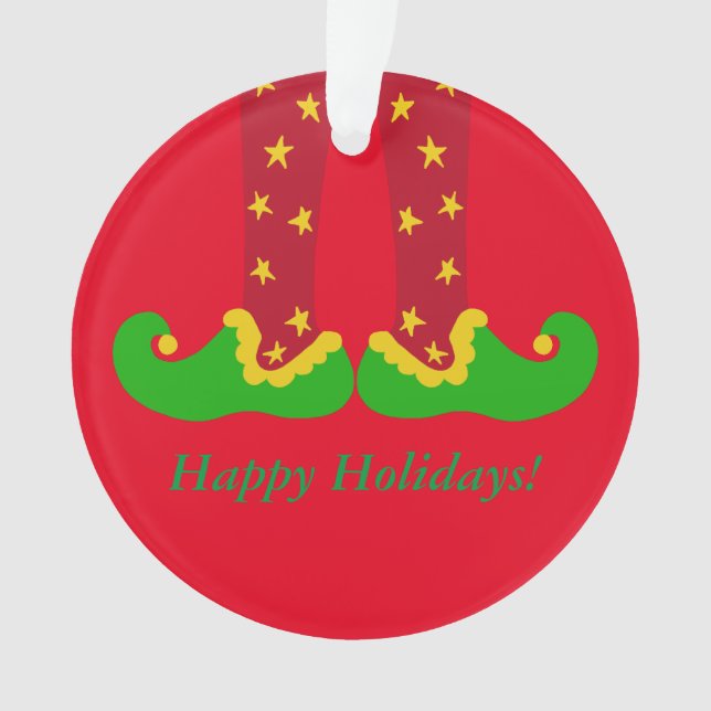 Ornamento de Navidad de las Piernas Elfúnebres (Anverso)