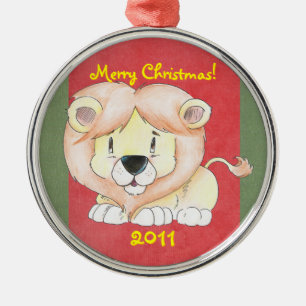 Ornamento de Navidad de León Cute