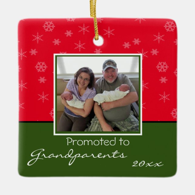 Ornamento de Navidad de los abuelos personalizados (Anverso)