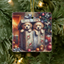 Ornamento de Navidad de los Cachorros