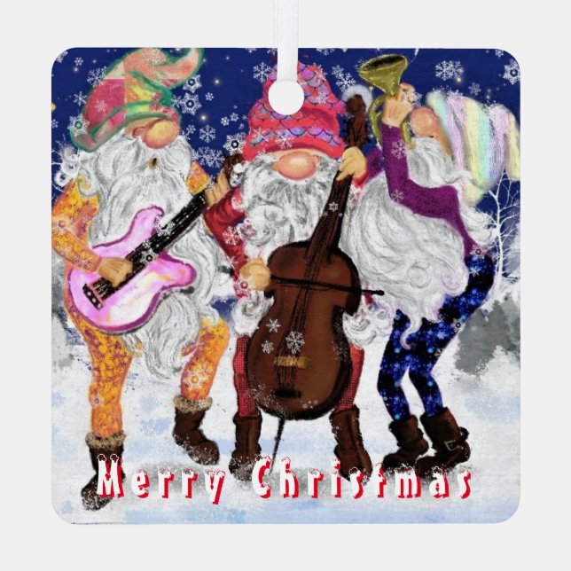 Ornamento de Navidad de los Gnomes Musicales (Reverso )