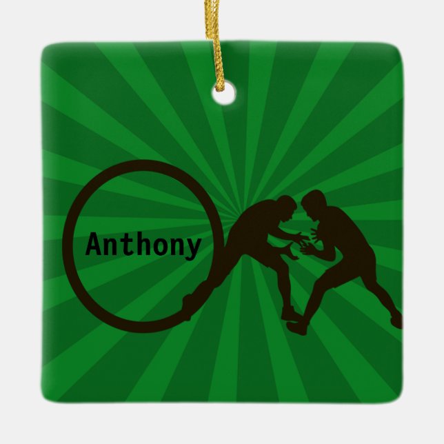 Ornamento de Navidad de los luchadores personaliza (Anverso)