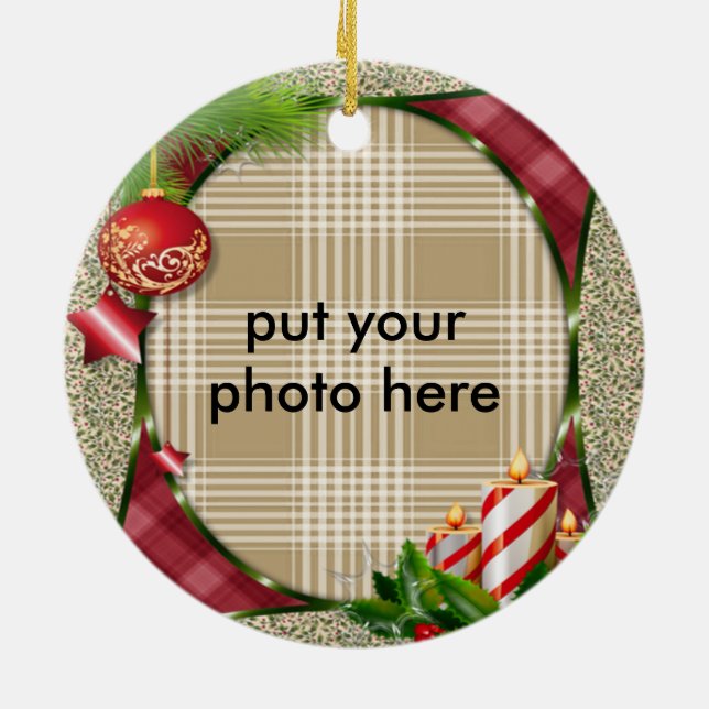 Ornamento de navidad de marco (Atrás)