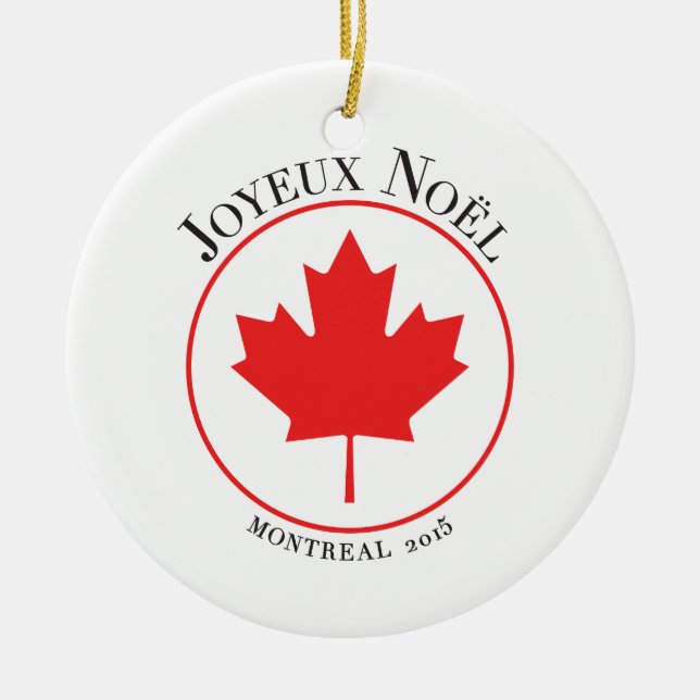 Ornamento de Navidad de Montreal 2015 (Frente)