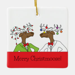 Ornamento de Navidad de Moose