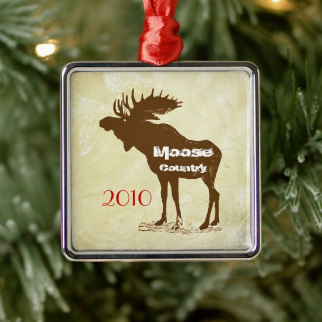 Ornamento de Navidad de Moose Country (Árbol)