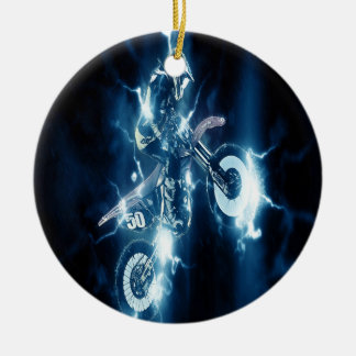 Ornamento de Navidad de Motocross
