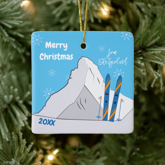 Ornamento de Navidad de Mountain and Ski Souvenir (Árbol)
