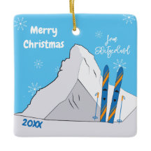 Ornamento de Navidad de Mountain and Ski Souvenir