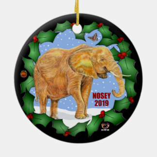 Ornamento de Navidad de Nosey 2019, de dos lados