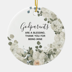 Ornamento de Navidad de padrinos personalizados