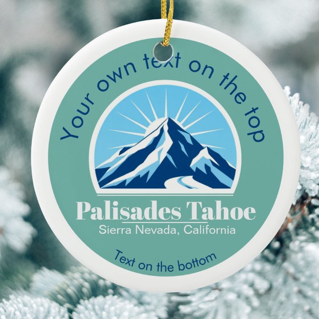 Ornamento de Navidad de Palisades Tahoe - Montaña  (Subido por el creador)