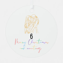 Ornamento de Navidad de parejas lesbianas queer (a