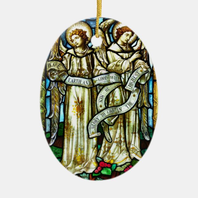 Ornamento de Navidad de Peace on Earth Angels (Frente)