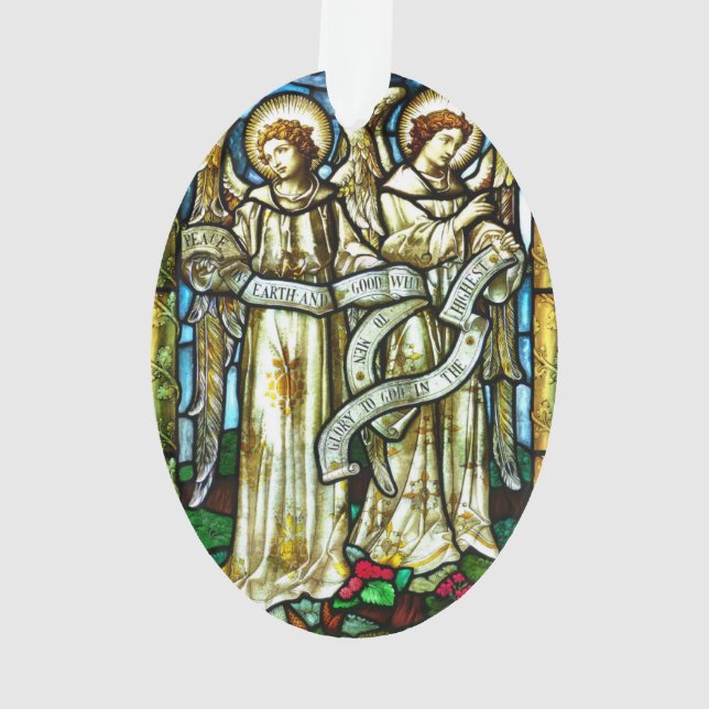 Ornamento de Navidad de Peace on Earth Angels (Reverso)