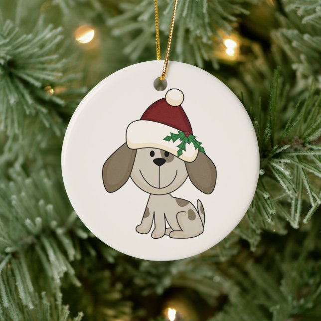 Ornamento de Navidad de perro personalizado (Árbol)